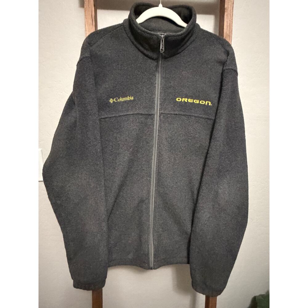 Columbia- University of Oregon Ducks - Flanker III Fleece Full-Zip Jacket-Size L